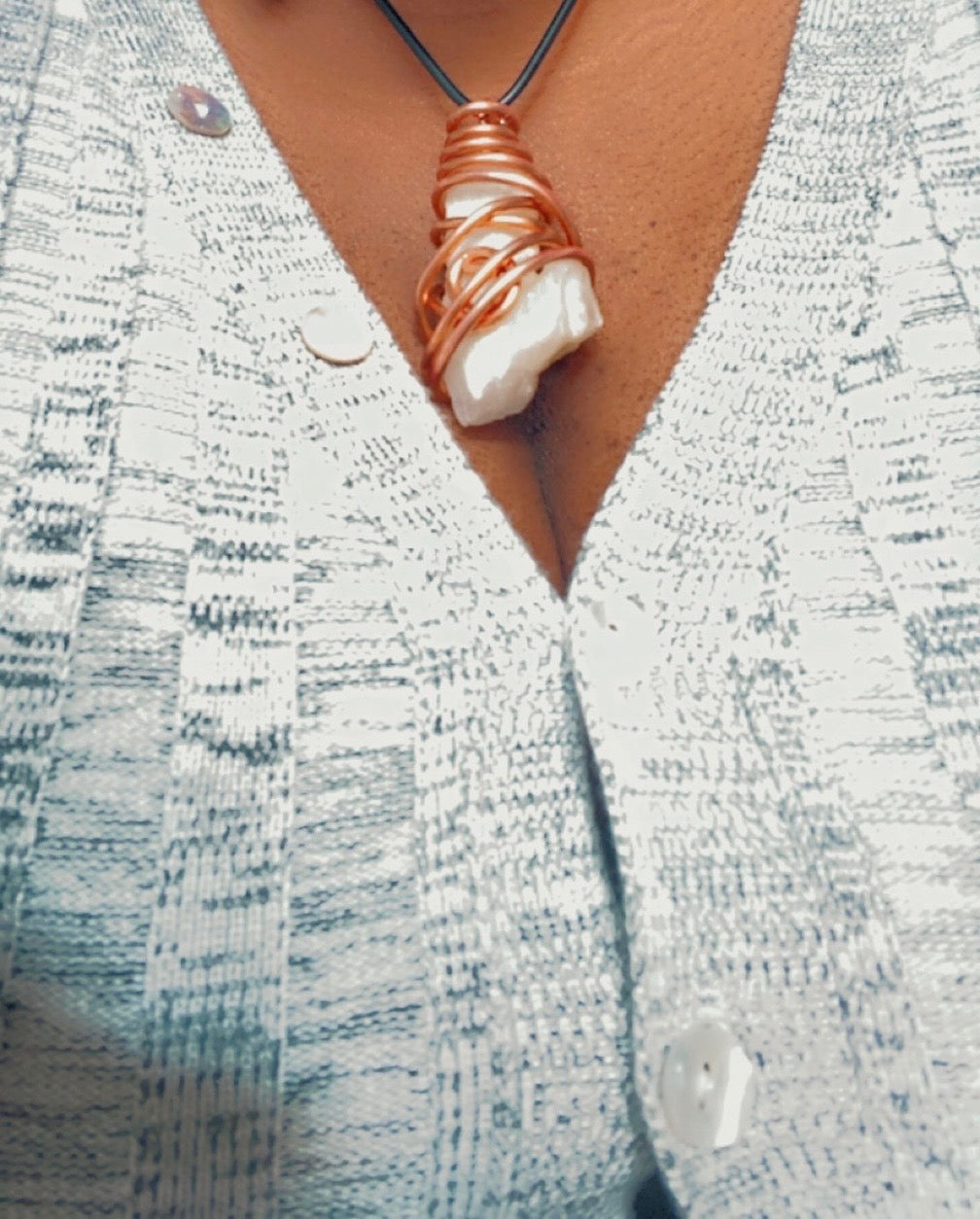 Crystal Copper Pendant