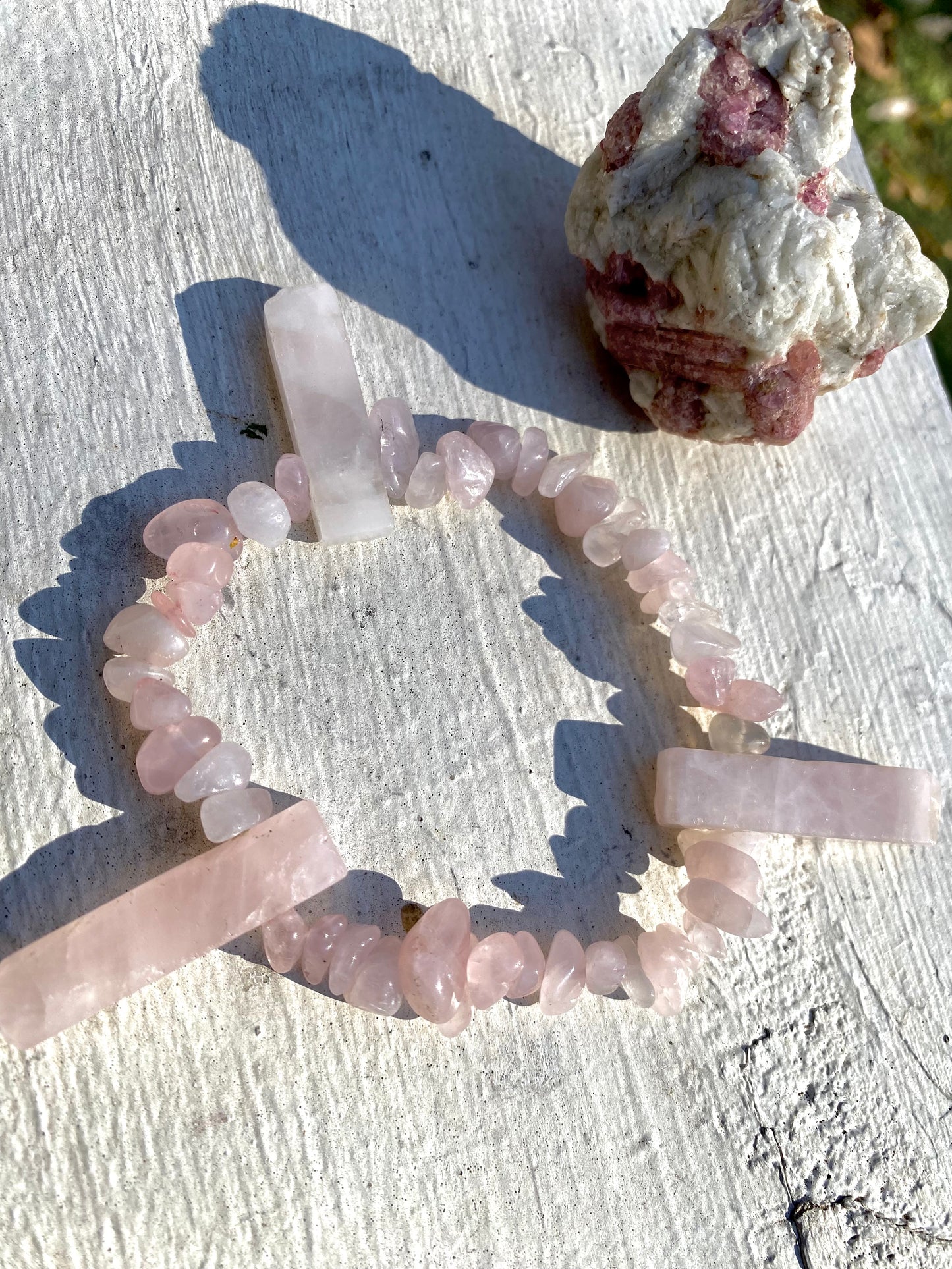 Rose Quartz Stoner girl bracelet