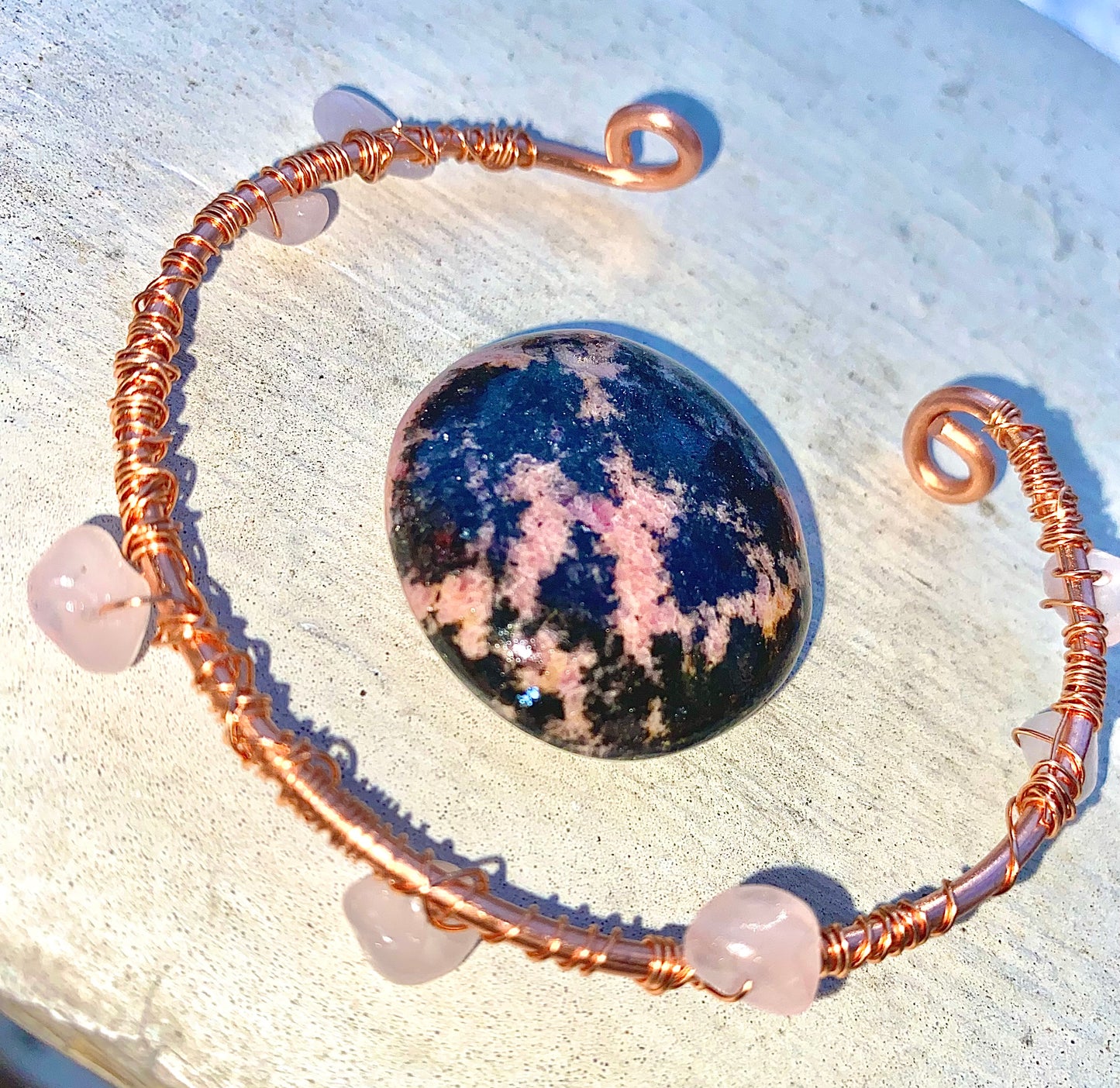 Copper & Rose Quartz Self Love Bracelet