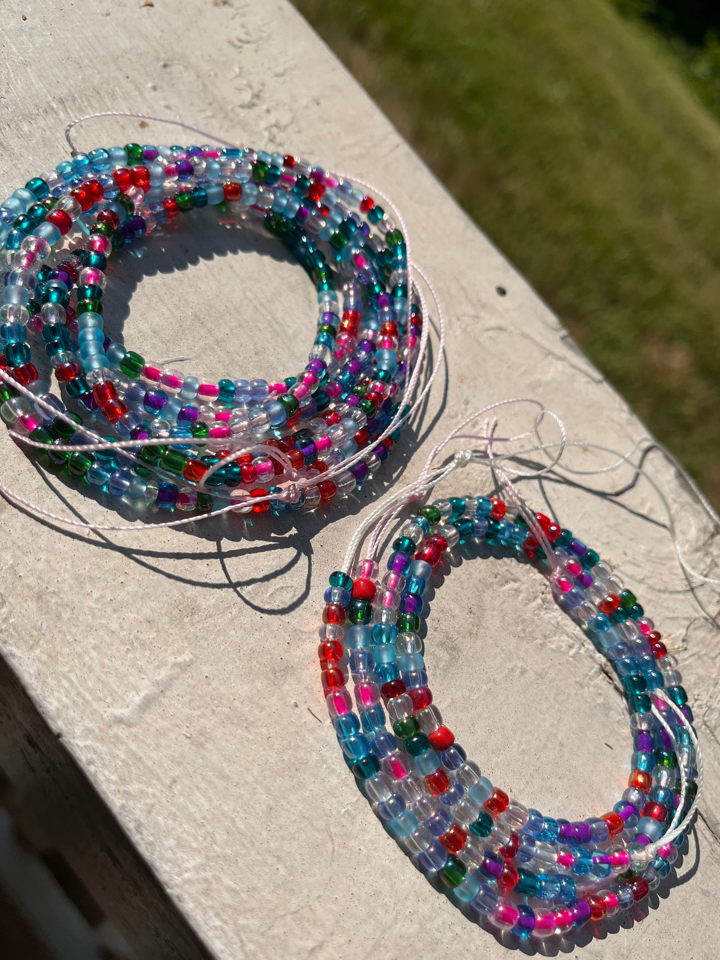 Mermaid Matching Tie On Waist Bead & Anklet(2) Set
