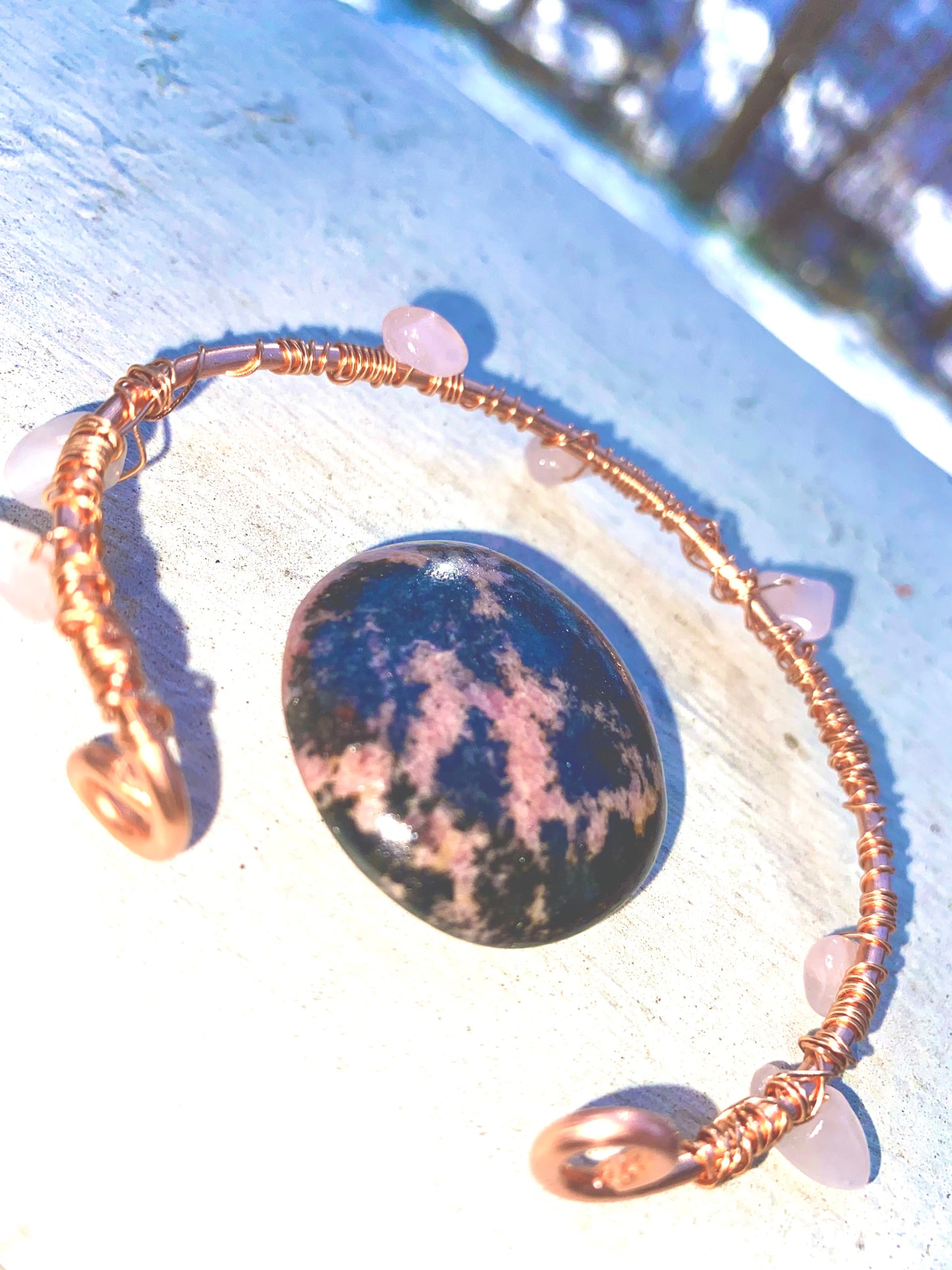 Copper & Rose Quartz Self Love Bracelet