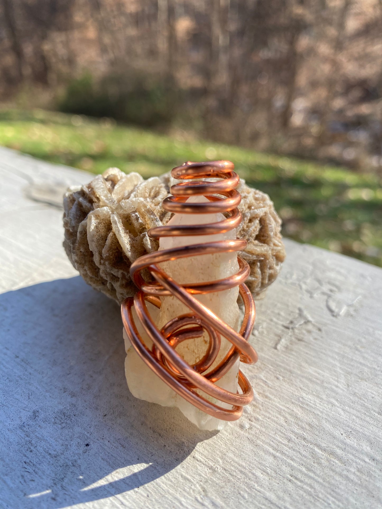 Crystal Copper Pendant
