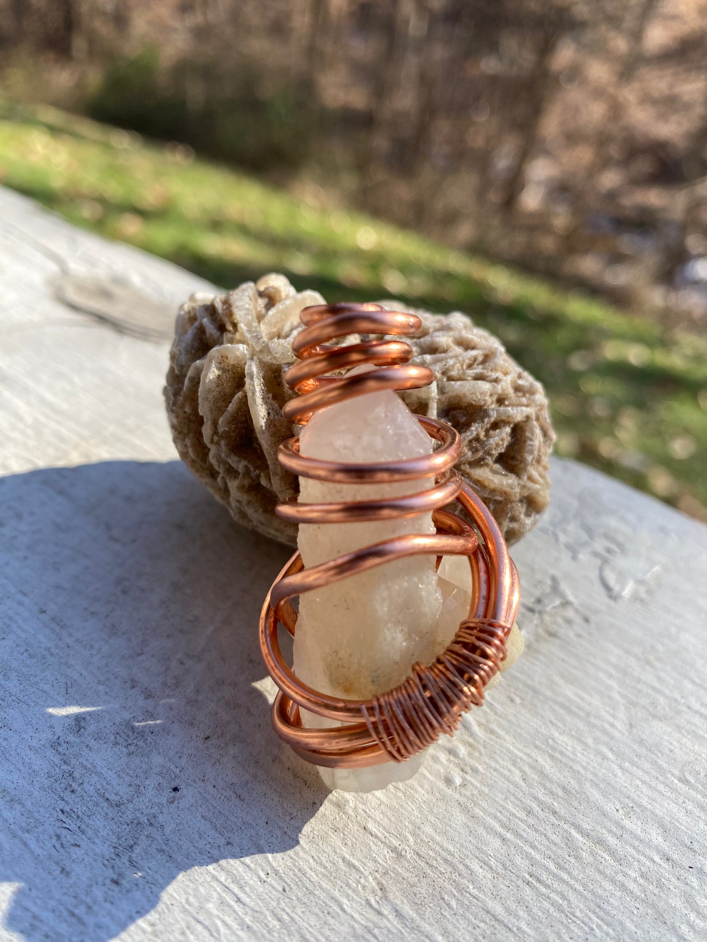 Crystal Copper Pendant