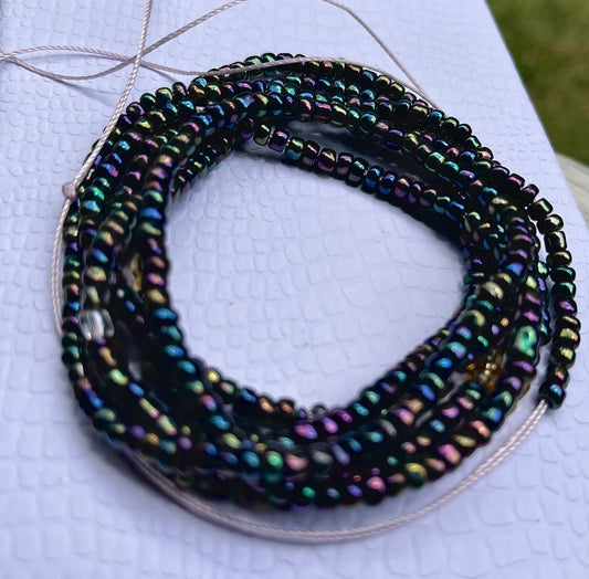 Black Magic Tie On Waist Bead